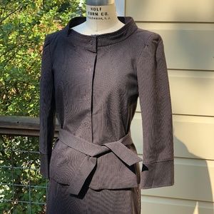 Tom K Nguyen Pinstripe, Boat Neck Suit